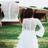 2022 Boho Long Dress White with Lace bridesmaid dresses