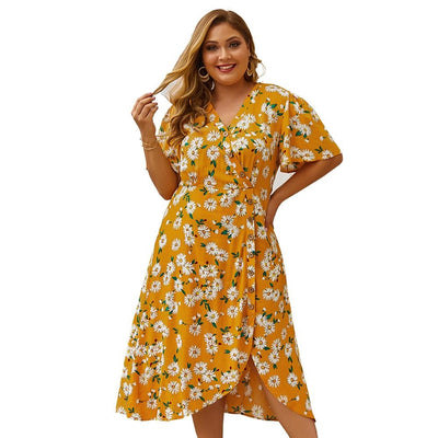 Cowgirl Large Size Fashion Floral Dress cheap