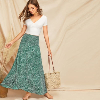 2022 Long Boho Skirt Minthew Green bridesmaid dresses