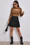 2021 Short Black Pleated Skirt Vintage