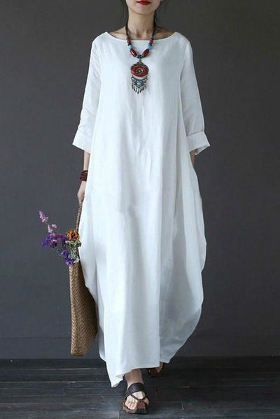cute White Maxi Dress Gypsy Chic for sale