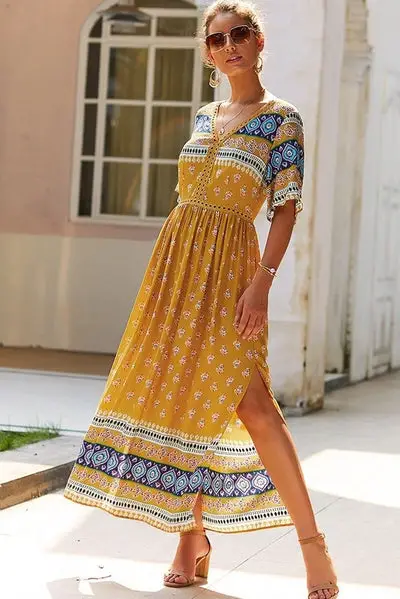 sexy Yellow Vintage Dress for sale