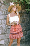 wedding Boho Mini Skirt Vintage
