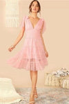 maternity Boho chic powder pink dress bridesmaid dresses
