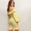 USA Boho yellow dress formal