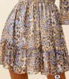 Grunge Leopard Print Short Skirt Vintage