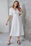 Retro Simple & Light Boho Chic White Dress Lace