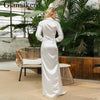 wedding guest White Maxi Dress Boho Split bridesmaid dresses