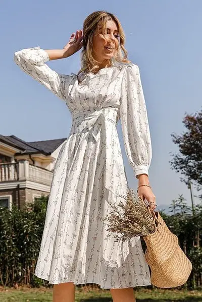 Lace Long Sleeve Country Dress wedding