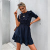 sun Navy Blue Boho Short Dress for sale