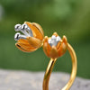 wedding Real Lotus Fun 925 Sterling Silver Natural Handmade Designer Fine Jewelry Adjustable Fresh Blossom Rings for Women UK