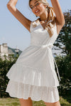 White Mini Dress Ruffle 2022