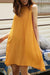 Yellow Sleeveless Casual Dress Long Sleeve
