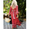 wedding Hippie Boho 3/4 Sleeve Dress women