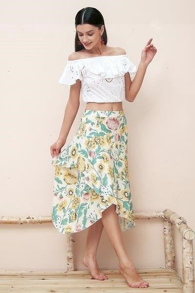 Cowgirl Boho asymmetrical skirt cute