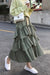 Grunge Long Boho Skirt Pastel Green cheap