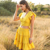 wedding guest Yellow Boho Outfit Lace