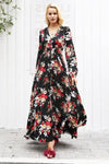 Lace Gypsy chic floral maxi dress 2022