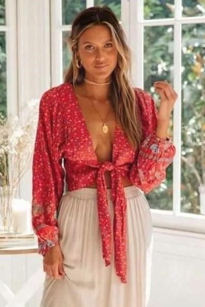 Lace Hippie mexican blouse formal
