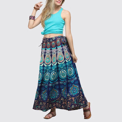cheap Long Boho Skirt Colored Ethnic