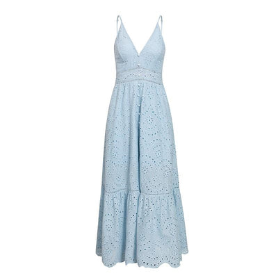 sun Boho Blue Maxi Dress1 cute