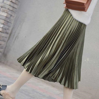 women Boho Long Skirt Plissée cheap