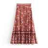 2021 Long Boho Skirt Floral cute