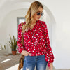 UK Red Boho Blouse with Dots 2022