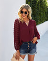 2022 Boho Blouse with Pompon Sleeves maternity