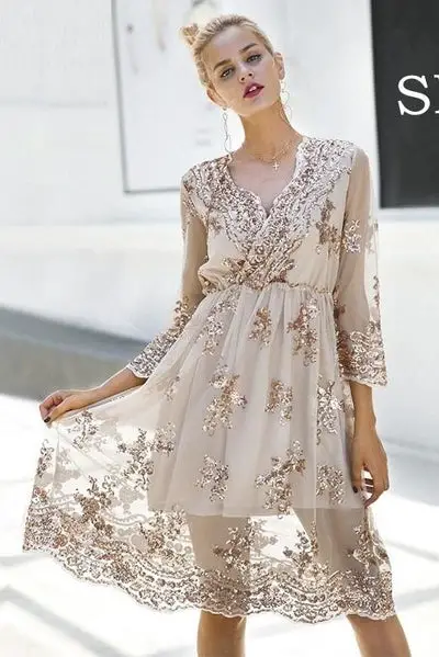 summer Boho Sequin Dress formal