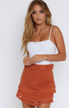 cheap Boho Short Skirt with Pompon sun