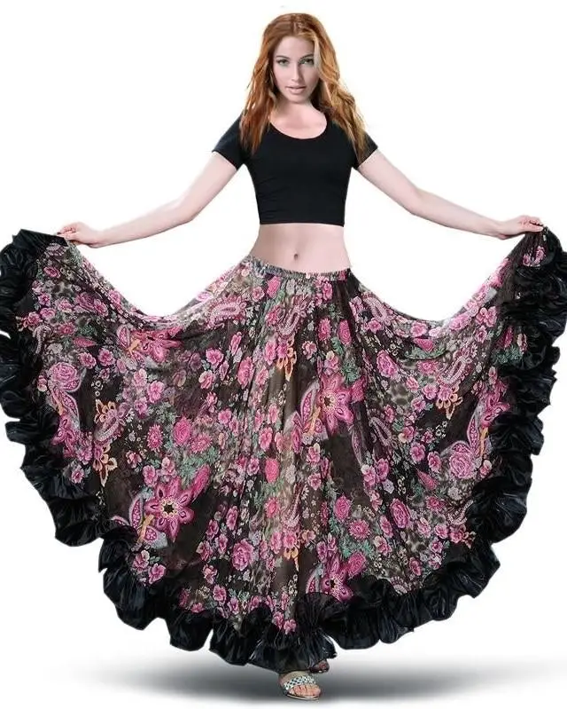 sun Long Boho Skirt Flamenco 2021