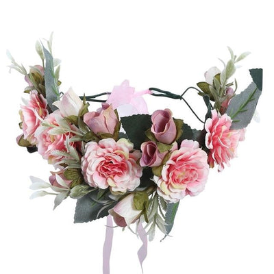 Cowgirl Pink and Grey Pastel Flower Wreath UK