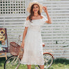 mother of the bride White Embroidered Country Dress Grunge