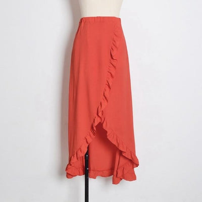 Lace Boho Maxi Skirt Orange women