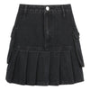 maternity Black Jean Short Skirt Grunge