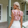 USA Chic Blouse with Ruffled Sleeves wedding
