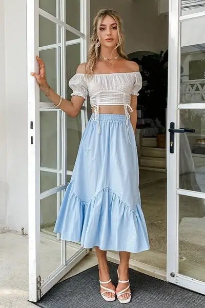 2022 Maxi Boho Cotton Skirt cute