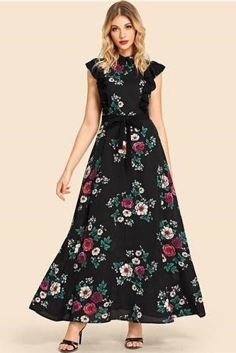 2022 Boho Maxi Dress Floral Chic Chic