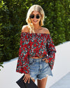 Cowgirl Boho Blouse with Flowers1 cheap