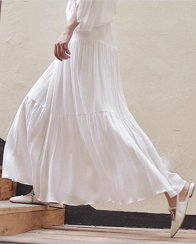 Gypsy Long Boho Skirt White Twist 2021