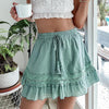 UK Short Boho Skirt Green cute