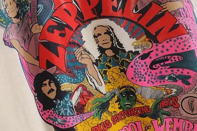 2021 Vintage Rock Led Zeppelin T Shirt for sale