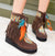 wedding guest Indian Boho Feather and Fringe Boots 2022
