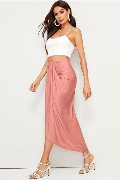 UK Pink Boho maxi skirt Lace