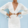 bridesmaid dresses White Knit Dress Hippie