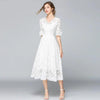 Boho Chic Dress White Long Lace
