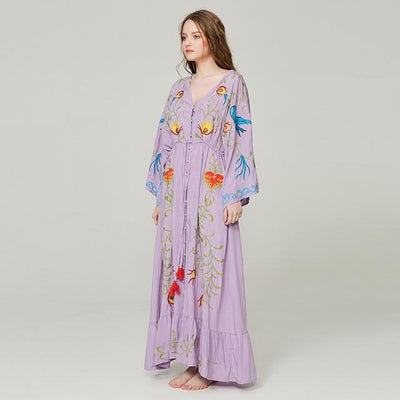 Ample and Floral Kimono Dress