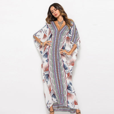 Ample Boho Dress with Batwing Sleeves