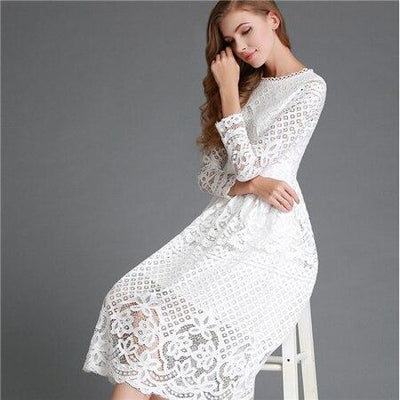 Boho Chic Dress White Long